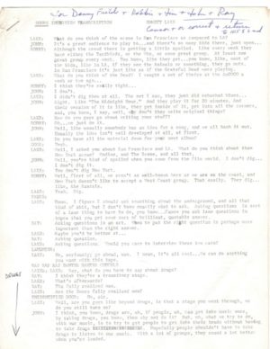 DOORS INTERVIEW TRANSCRIPTION